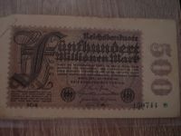 Reichsbanknote Fünfhundert Millionen Mark, Berlin, den 1 Sept. 19 Wiesbaden - Mainz-Kostheim Vorschau