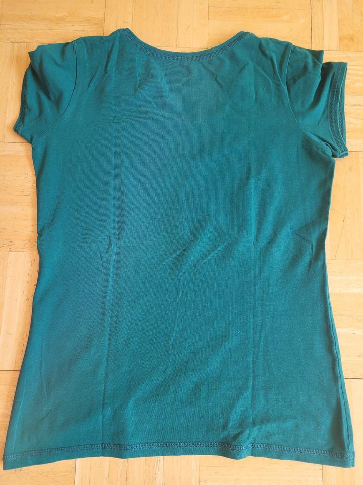 Shirt Kurzarm MAAS Natur petrol Gr 36 Bio-Baumwolle sehr gut in Köln
