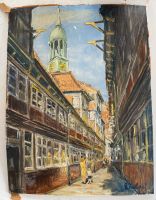 Schönes altes handgemaltes Bild von den Krameramtstuben Eimsbüttel - Hamburg Eidelstedt Vorschau