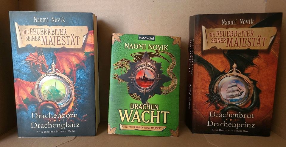 Alle fünf Bände der Drachreiter von Naomi Novik in drei Büchern in Hamburg