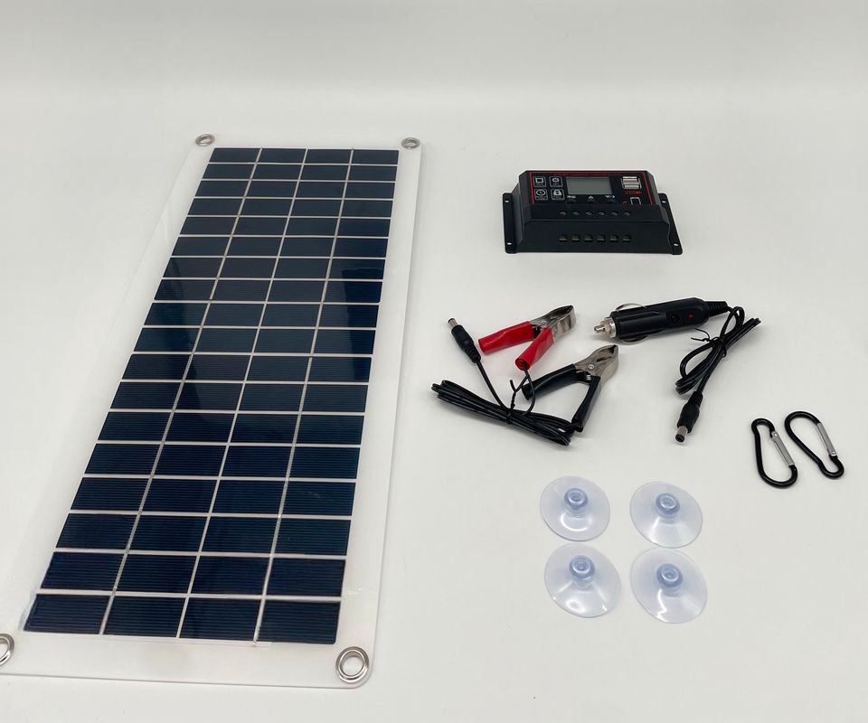 12V Solarpanel Kit 50W Solarmodul USB Solarzelle 100A Ladereglar