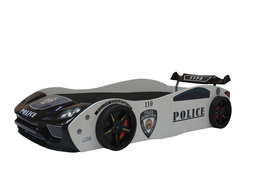 Police V2 Autobett 90x200 weiß schwarz mit Spoiler NEU in Troisdorf