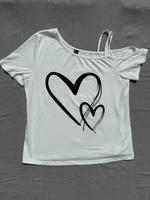 One Shoulder T-Shirt mit Herz | SHEIN | Größe M Thüringen - Tautenhain Vorschau
