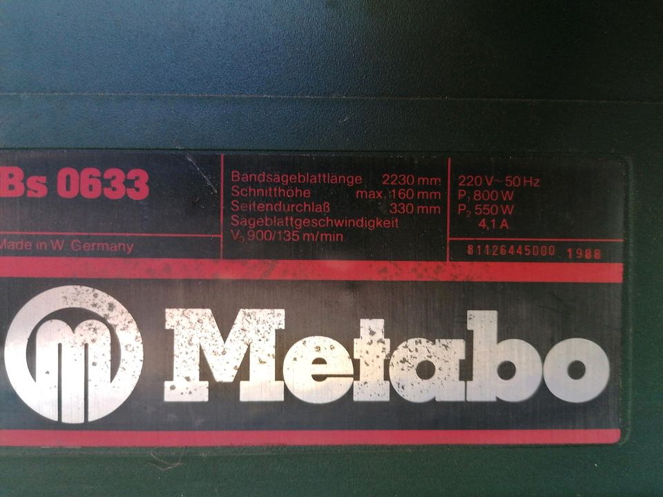 Bandsäge Metabo in Hamburg