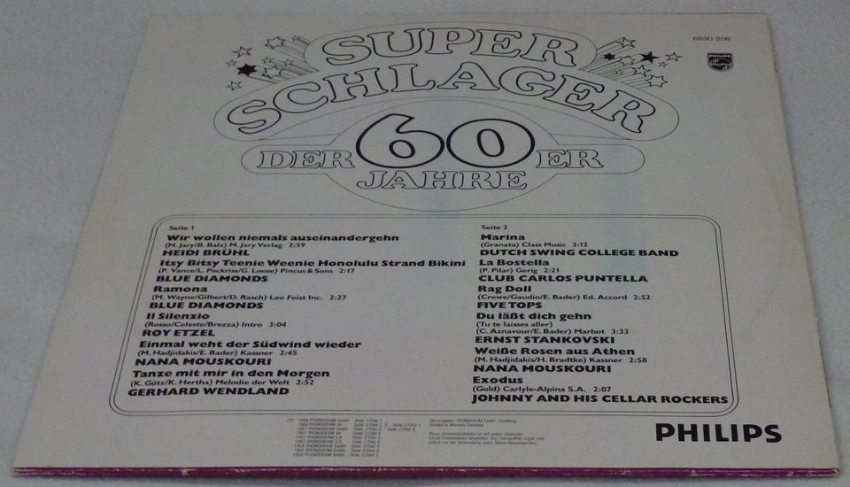 Super Schlager der 60er Jahre Philips 6830208 LP Schallplatte in Berlin