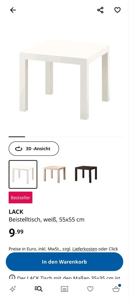 Ikea LACK Beistelltisch in Bad Wildbad