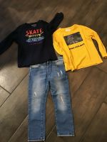 Jeans mit 2 Langarmshirts Gr.104/110 Bayern - Eckersdorf Vorschau