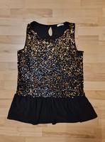 schwarzes Tanktop viele Glitzer Pailletten von promod - Gr. XL Kreis Pinneberg - Elmshorn Vorschau