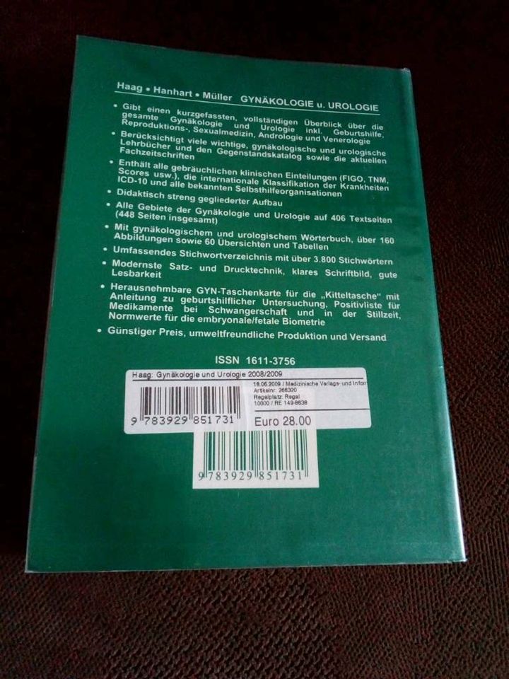 "Gynäkologie u. Urologie für Studium u. Praxis", 2008/09 in Dresden