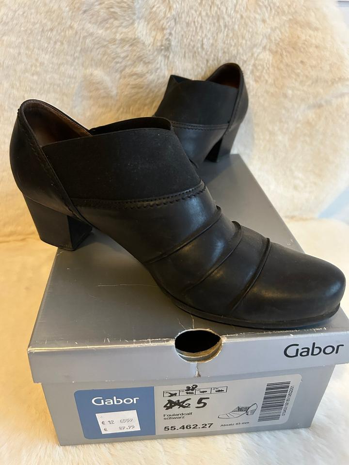Gabor Leder Stiefelette Stiefel Boots Gr. 38 schwarz 24,-€ in Moers