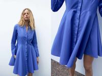 Zara Damen kleid popelinkleid Gr-S Blau neu mit etikett Bayern - Neufahrn Vorschau