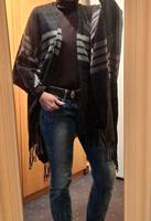 Poncho Überwurf von PIECES One Size dunkel grau weiß grünlich Bayern - Memmingen Vorschau