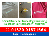 T-Shirt Druck · Arbeitskleidung mit Logo · Werbetextilien bedrucken lassen Polo Shirt · Textildruck Werbedruck · Poloshirts Design · beflocken · Softshell Jacke günstig Stickerei Siebdruck Flexdruck München - Bogenhausen Vorschau
