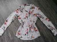 Damen Bluse bershka weiß blau gestreift Blumen sexy NEU 38 edel Bayern - Mühldorf a.Inn Vorschau