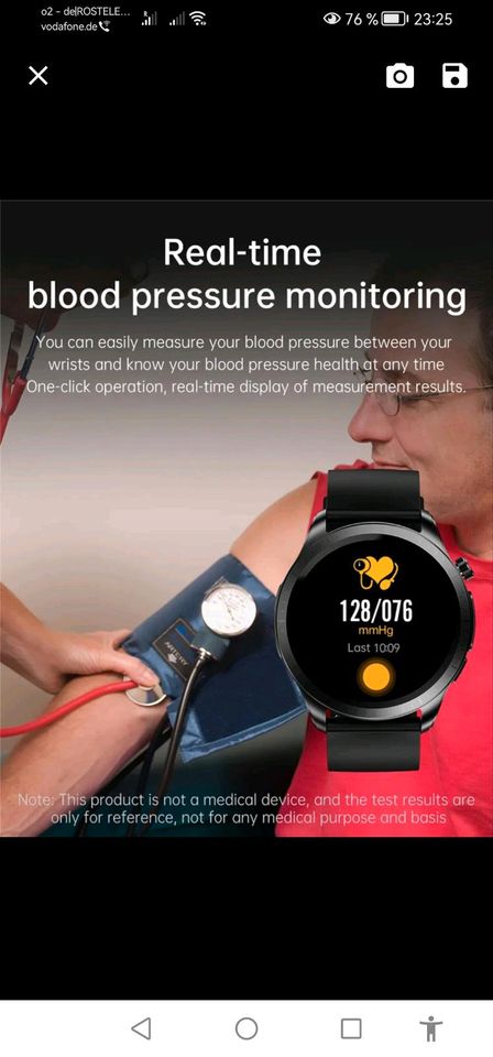 Smartwatch Cardio 2023 Blutzucker EKG  Blutsauerstoff HRV Körpert in Bendorf