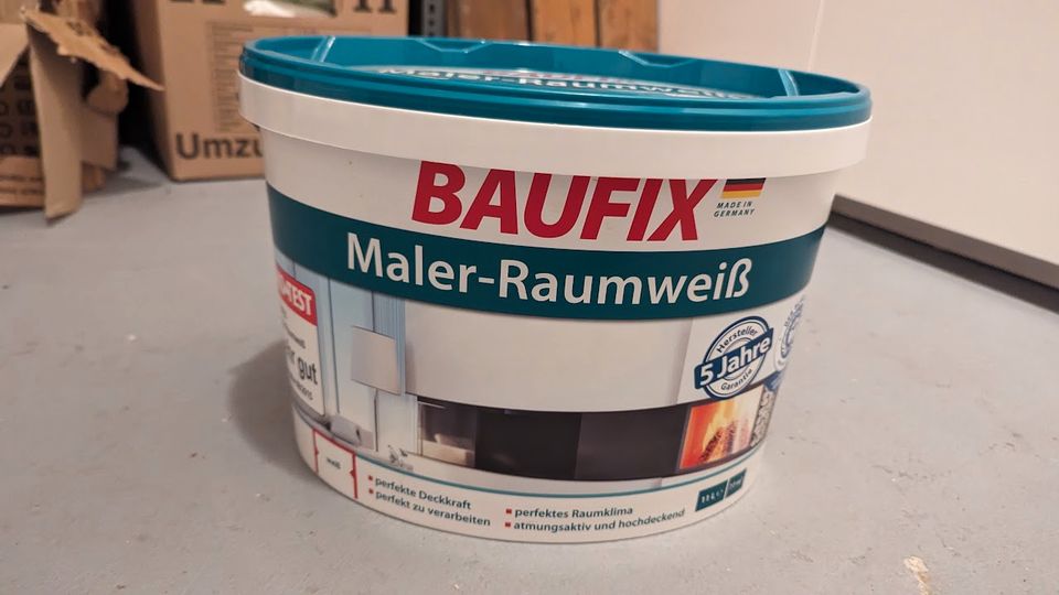 Baufix Farbe Maler Raumweiß 10 Liter in Gundelfingen