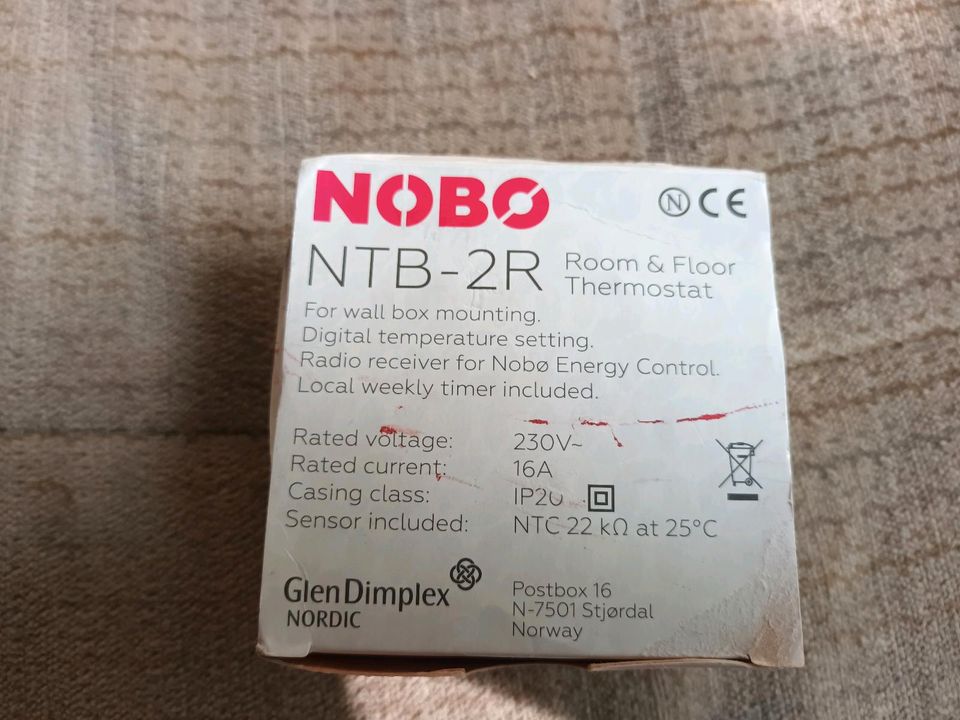 Nobø NTB 2R Fußbodenregler Bodenthermostat für Fußbodenheizung in Hemer