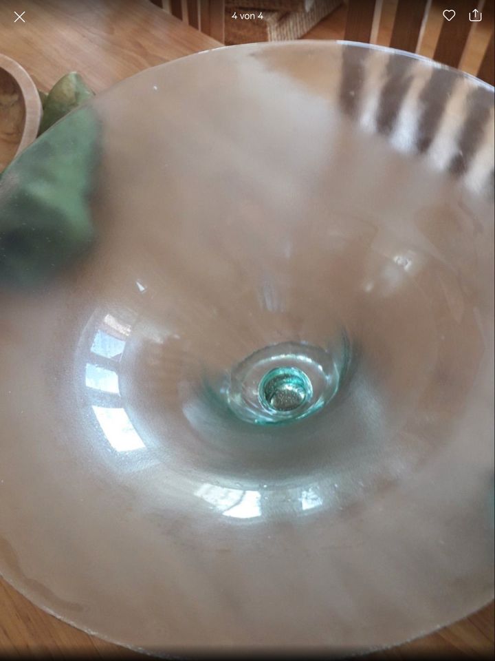 Vase, Vase plus Glasdosen aus receyceltem Glas, schöner Farbton in Meppen