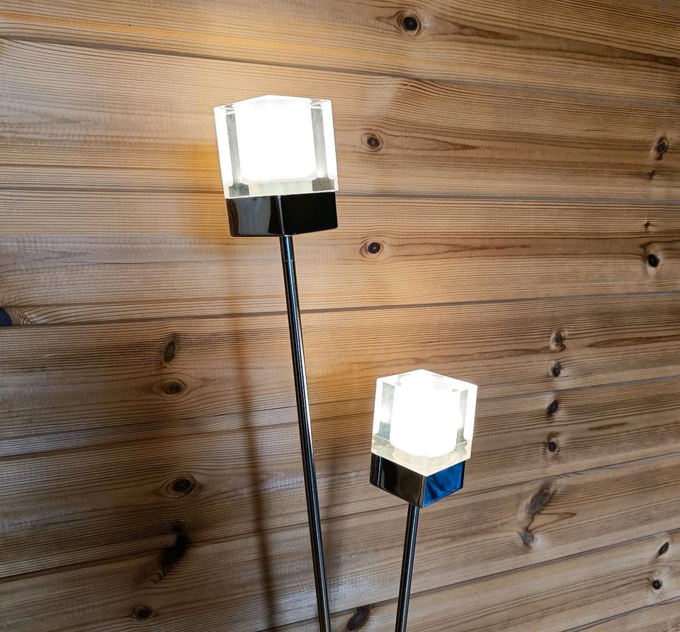 Trio Leuchten Stehlampe LED Edelstahl modern Beleuchtung Leselamp in Vogelsang-Warsin