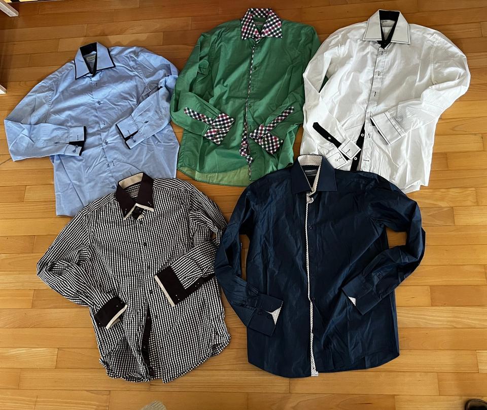 5 edle, italienische Herren Business Hemden von SOVRANO, Gr L 68 in Frickenhausen