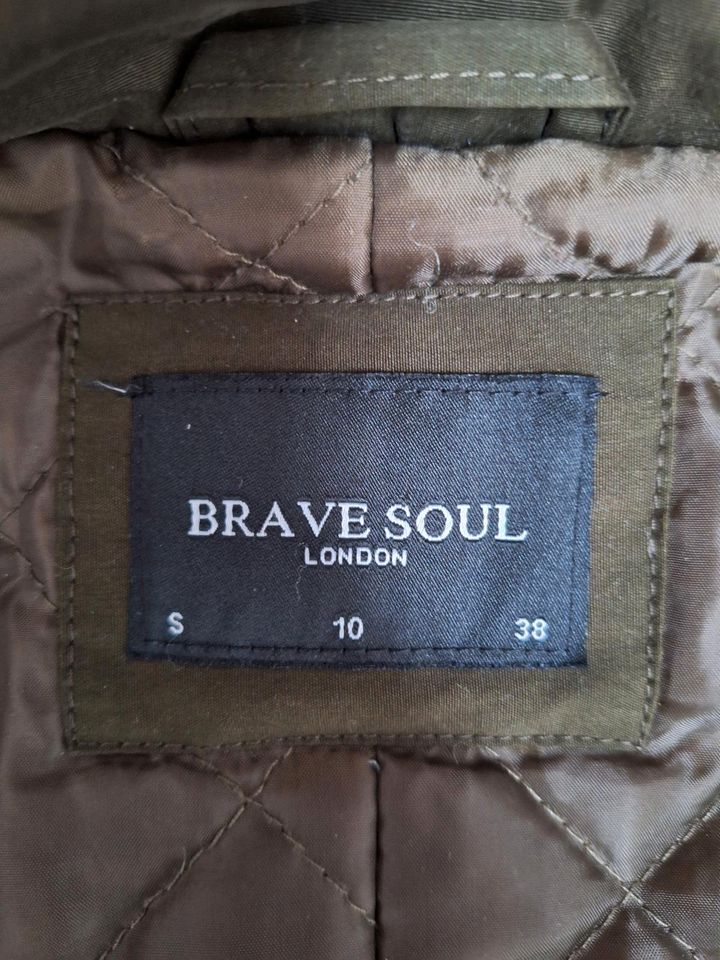 Brave Soul Parka / Mantel mit Kapuze / Übergangsmantel, khaki in Pappenheim