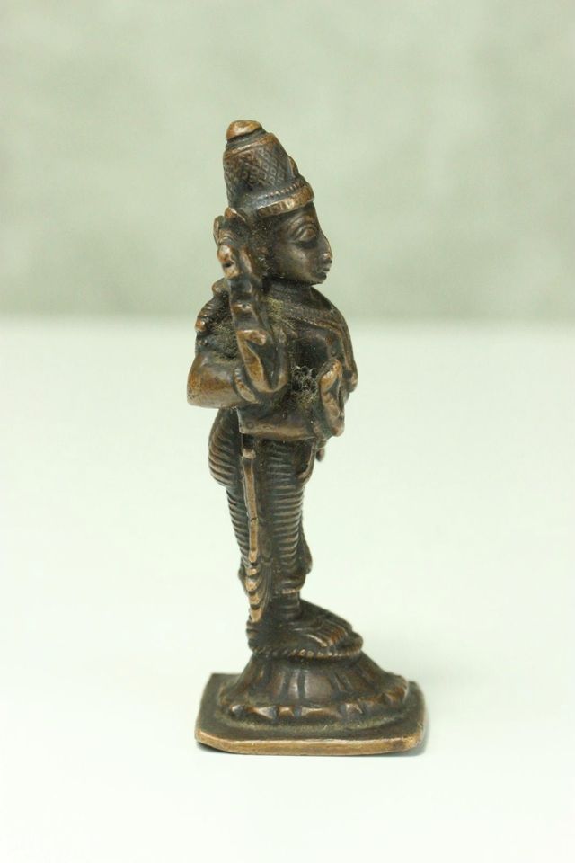 Antike indische Bronze-Figur, Vishnu, Krishna in Freiburg im Breisgau