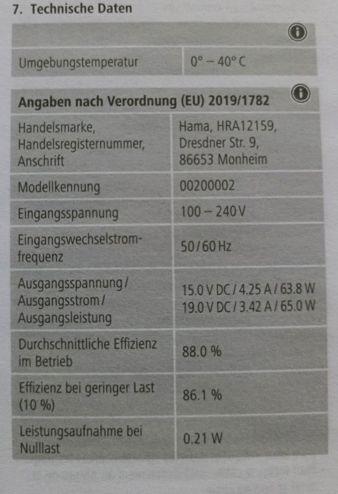 Universal Notebook-Netzteil 65W HAMA in Berlin