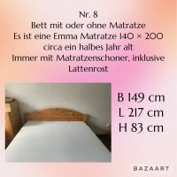 Bett mit Emma Matratze Echtholz Jysk  Bettenlager kein Ikea Hessen - Neuhof Vorschau