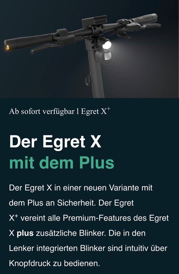 eScooter eRoller Egret X+ (Plus) ab sofort verfügbar! NEU in Friedrichsdorf