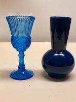 Blaue  Porzellan -Vase und blauer Glas -Kelch Hessen - Kronberg im Taunus Vorschau