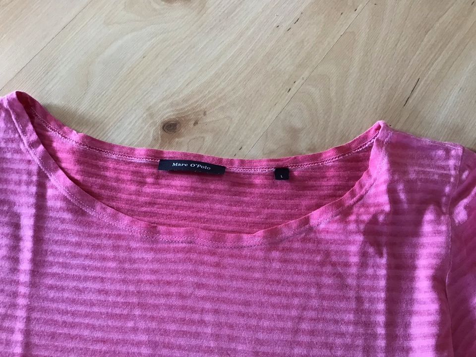Damen-Shirt, Marc O‘ Polo, Größe L, rosa gestreift in Bosau