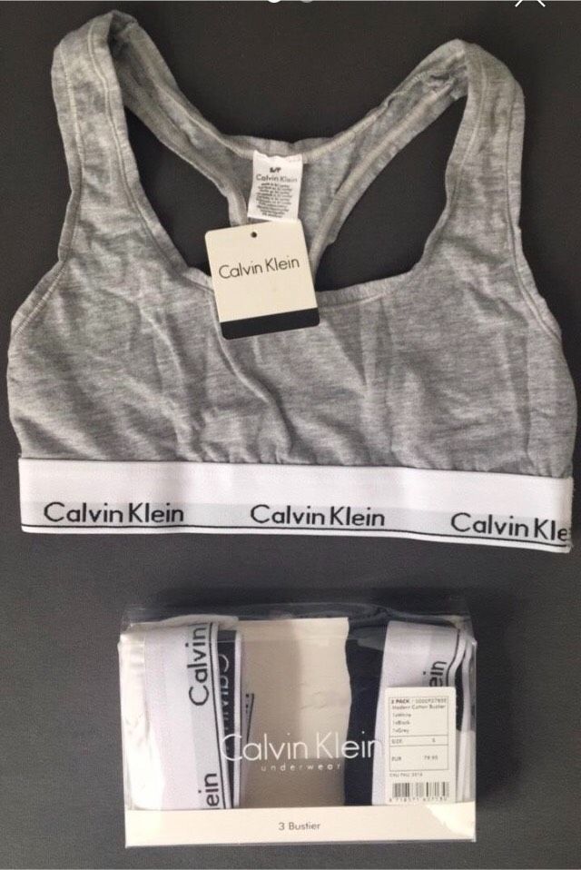 Neu! Sexy Calvin Klein 3er Set BHs Gr. S (Schwarz, Weiß, Grau) in Weinheim