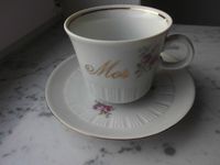 Colditz Porzellan Mor Mokkatasse Rosen Tasse DDR Vintage Flensburg - Mürwik Vorschau