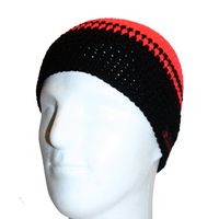 Herren Damen Winter Ski Mütze Beanie Rot /Schwarz Handarbeit M44 Hessen - Borken Vorschau