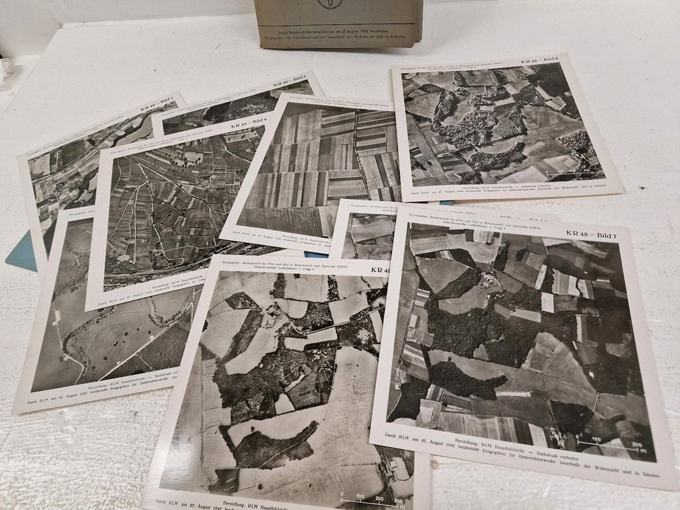 3 Mappen Luftbildlesen Folge 1 - 2 - 3 von 1942 in Heusweiler