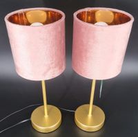 2x LED Tischleuchte Gold / Rose Samt München - Au-Haidhausen Vorschau