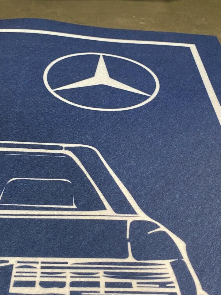 Mercedes R107 W107 SL Teppich Unterlage Deko Dekoration Matte in Dinslaken