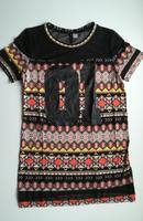 T-Shirt-Kleid von H&M Gr. 42 schwarz bunt kurzärmlig Mesh Brandenburg - Putlitz Vorschau