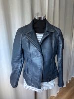 Vegane Biker-Lederjacke (Fake-Leather) blau grau Gr L Bochum - Bochum-Süd Vorschau