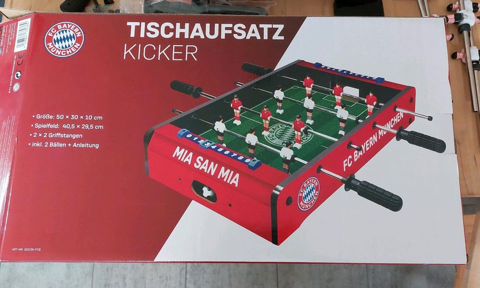 Tischaufsatzkicker FC Bayern München, wie neu in Westoverledingen