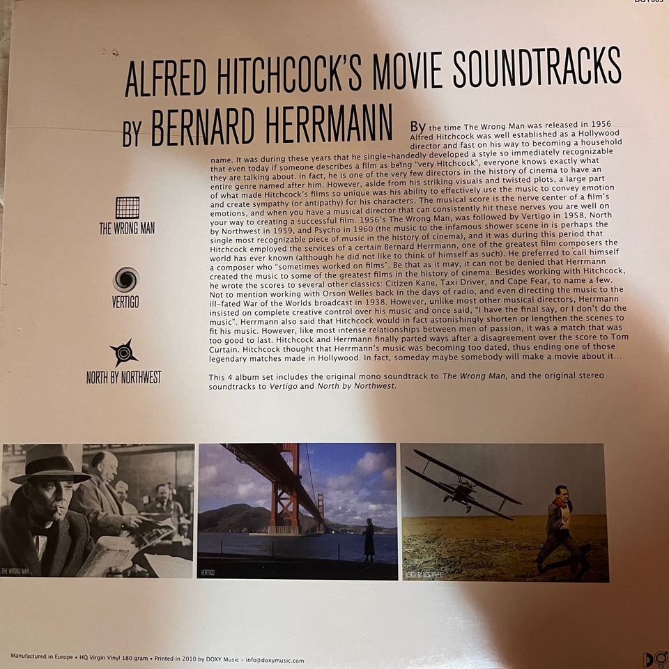 4xLP Schallplatte Bernard Herrmann –Hitchcock's Movie Soundtracks in Hannover