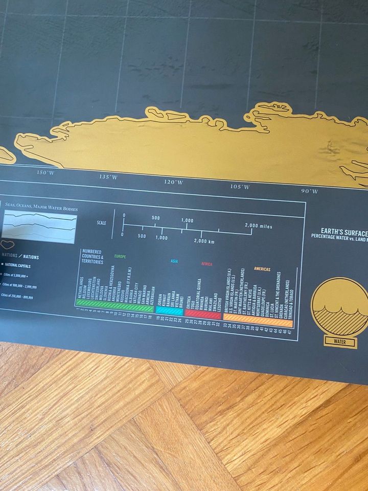 Weltkarte - Scratch Map - Rubbel Weltkarte in Fulda