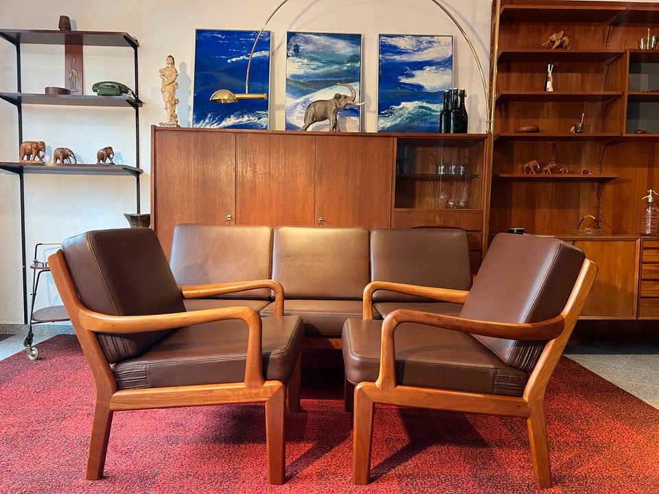 Mid Century Sofa Set Danish modern Design Vintage easy Chair 1960 in Schorndorf