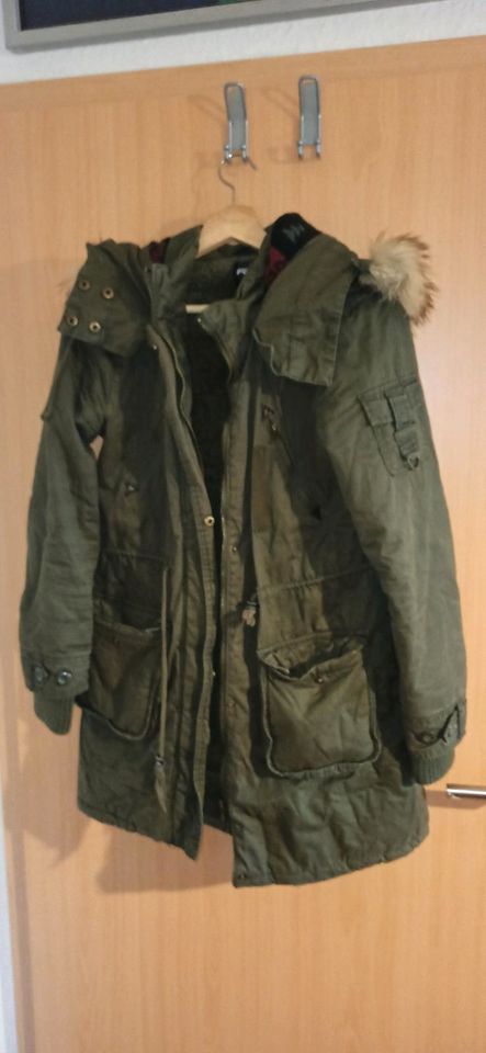 Schicker Damen Mantel Kurzmantel Jacke Parka Gr S Dufflecoat khak in Leipzig