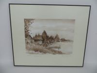 Wandbild mit Rahmen – Original Radierung, Bremen – 60 x 50 cm – F Nordrhein-Westfalen - Lotte Vorschau