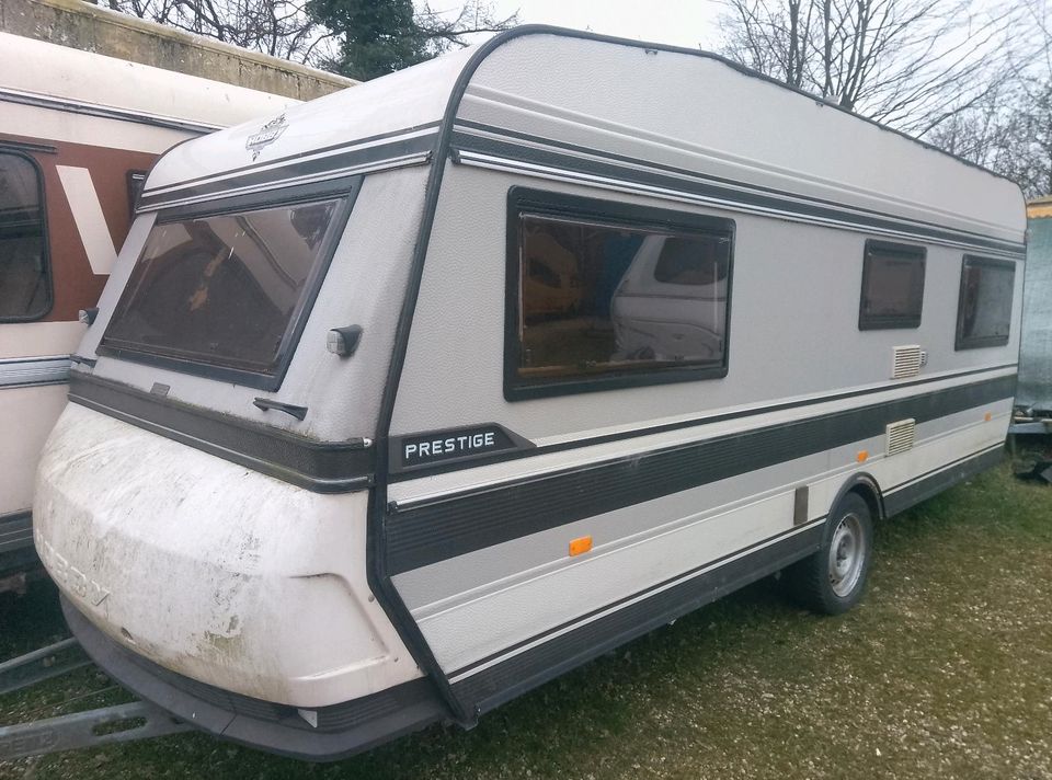 HOBBY 545 Wohnwagen/Campingwagen 4-5 Personen fahrbereit+Papiere! in Roxel