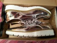 Sneaker Halbschuhe silber spiegelnd Mirror Look  Gr. 7 41 neu top Bayern - Eichendorf Vorschau