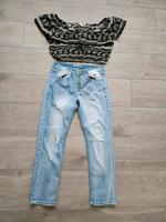 Jeans mit bauchfreien Oberteil von H&M Gr. 38 Hessen - Niestetal Vorschau