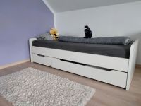 Jugendbett Bett 90x200 cm inkl. Lattenrost, Kissen,Stauraum weiß Baden-Württemberg - Au Vorschau