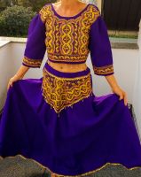 Original Indisches Kleid Bollywood Zweiteiler Gr. 38 violett-gold Essen - Bredeney Vorschau